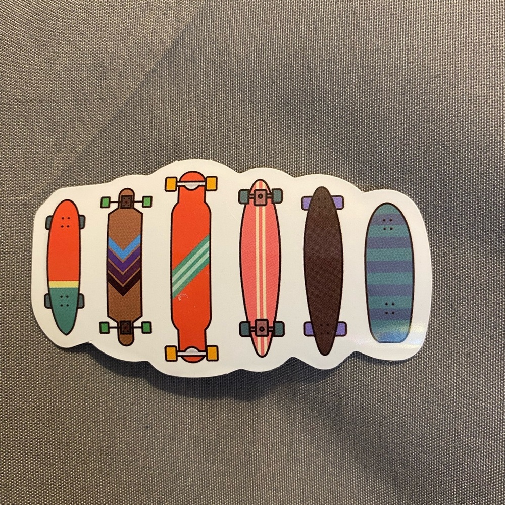🌈20/$5🌈 Colorful Longboard Design Sticker
